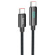 Кабель HOCO U125 Benefit 100W charging data cable with display Type-C to Type-C Black (6942007611930)
