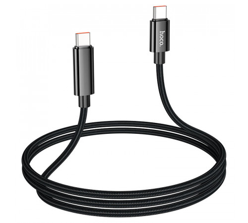 Кабель HOCO U125 Benefit 100W charging data cable with display Type-C to Type-C Black (6942007611930)