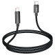 Кабель HOCO U125 Benefit 100W charging data cable with display Type-C to Type-C Black (6942007611930)