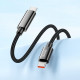 Кабель HOCO U125 Benefit 100W charging data cable with display Type-C to Type-C Black (6942007611930)