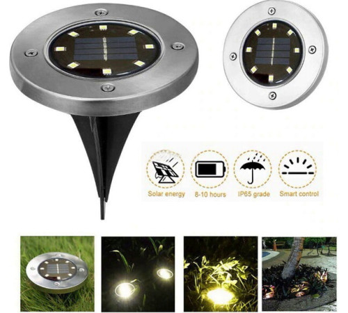 Уличный садовой светильник на солнечной батарее универсальная подсветка в сад     4шт  коробке ( 36)