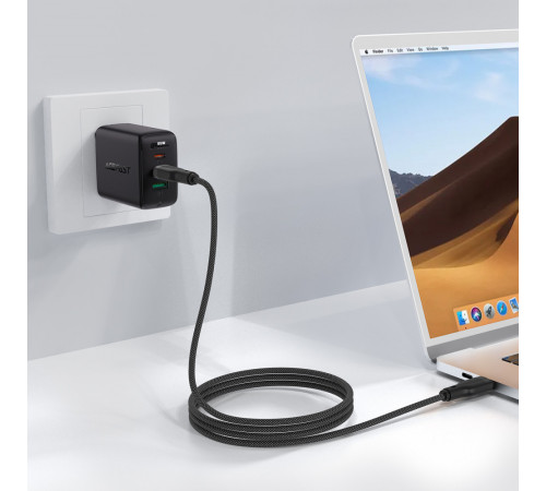 Кабель ACEFAST C8-03 USB-C to USB-C charging data cable Black (6974316282716)