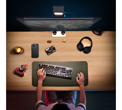 Лампа для монітора Baseus i-wok2 Series  USB Asymmetric Light Source Screen Hanging Light (Youth) Black (DGIW000101)