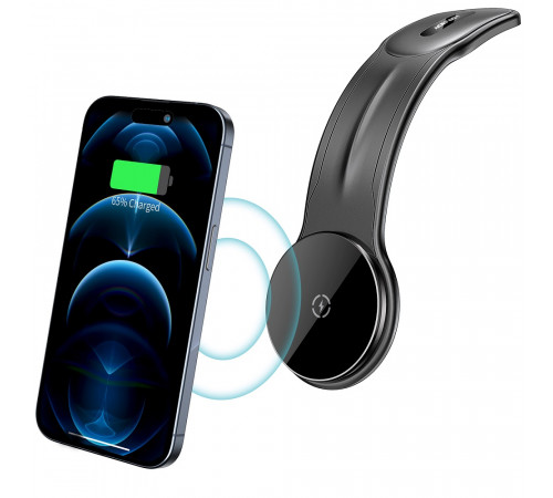 Автотримач для телефона з БЗП ACEFAST D21 Velcro in-car wireless charging holder Black (6974316282907)