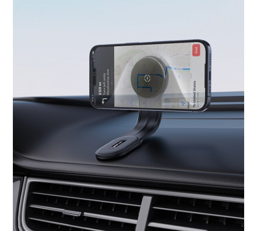 Автотримач для телефона з БЗП ACEFAST D21 Velcro in-car wireless charging holder Black (6974316282907)