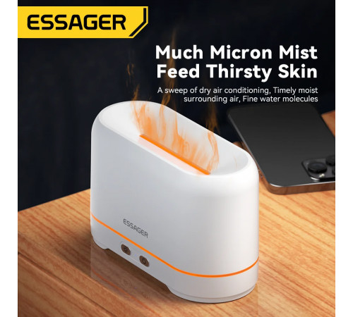 Зволожувач повітря ESSAGER Flame Aromatherapy Humidifier Black (EJSQ-HY01)