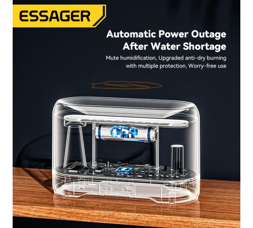 Зволожувач повітря ESSAGER Flame Aromatherapy Humidifier Black (EJSQ-HY01)