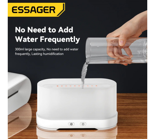 Зволожувач повітря ESSAGER Flame Aromatherapy Humidifier Black (EJSQ-HY01)