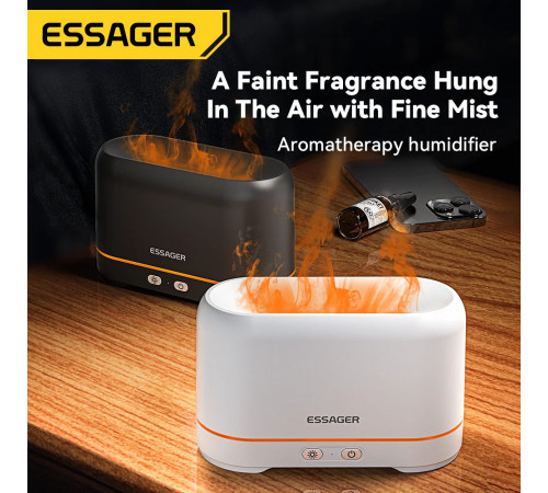 Зволожувач повітря ESSAGER Flame Aromatherapy Humidifier Black (EJSQ-HY01)