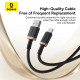 Кабель Baseus Dura Series Fast Charging Cable USB to Type-C 60W 2m Gold+Black (P10377802U01-02)