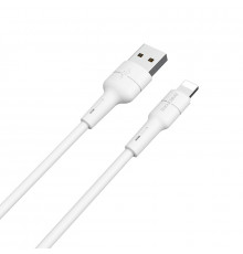 Кабель BOROFONE BX30 USB to iP 2.4A, 1m, silicone, TPE connectors, White (6931474706874)