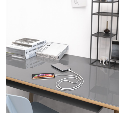 Кабель BOROFONE BX30 USB to iP 2.4A, 1m, silicone, TPE connectors, White (6931474706874)