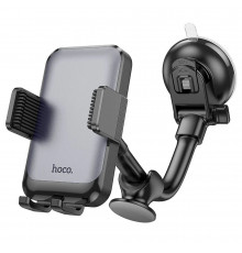 Автотримач для телефона HOCO H27 Rock push-type car holder(center console) Black gray (6942007608923)