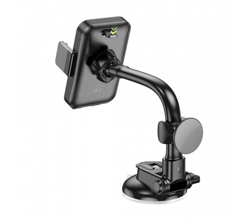 Автотримач для телефона HOCO H27 Rock push-type car holder(center console) Black gray (6942007608923)