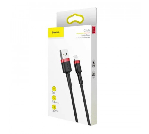 Кабель Baseus Cafule Cable USB For Lightning 1.5A 2m Red+Black (CALKLF-C19)