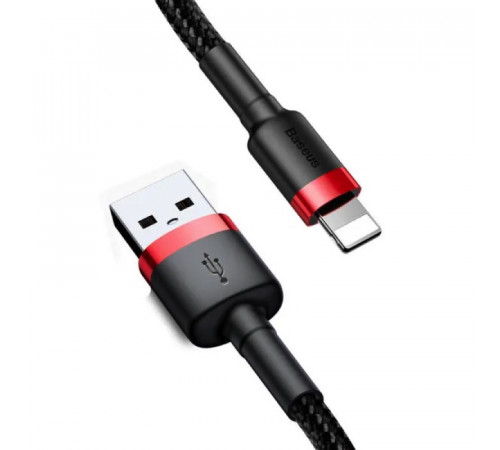 Кабель Baseus Cafule Cable USB For Lightning 1.5A 2m Red+Black (CALKLF-C19)
