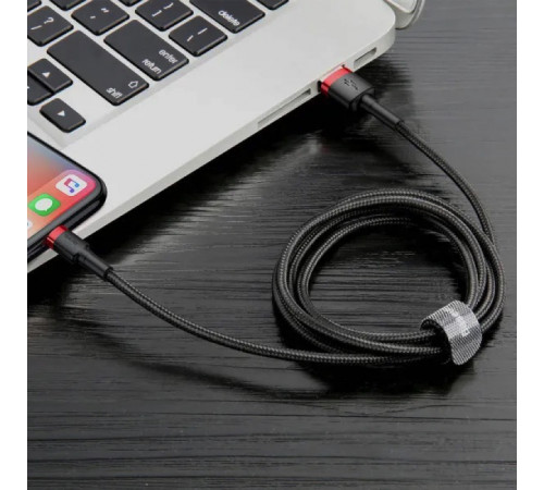 Кабель Baseus Cafule Cable USB For Lightning 1.5A 2m Red+Black (CALKLF-C19)