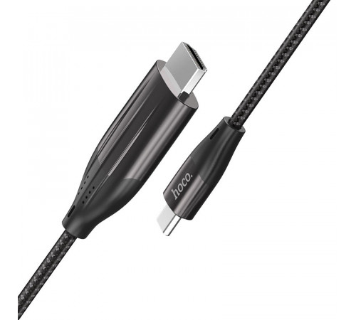 Кабель HOCO UA16 Type-C to HDTV HD on-screen cable Metal Gray (6931474755025)