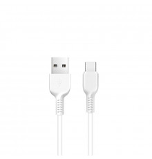 Кабель HOCO X20 USB to Type-C 2A, 3m, PVC, TPE connectors, White (6957531068976)
