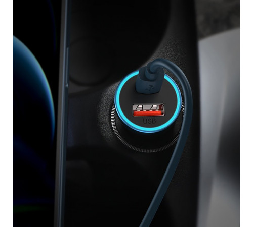 Автомобільний зарядний пристрій Baseus Golden Contactor Max Dual Fast Charger Car Charger U+C 60W Blue (CGJM000103)