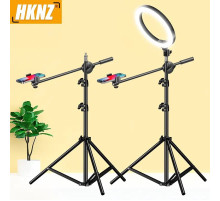 Блогер Штатив  , Штатив с кольцом для селфи, стойка тренога ножка для   лед лампы журавль  H13 (27)