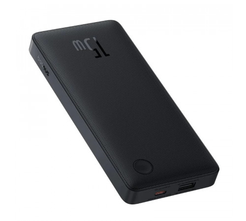 Зовнішній акумулятор Baseus Airpow Lite Power Bank 10000mAh 15W Cosmic Black (With Simple Series Data Cable USB to Type-C 30cm Black) (P10067500123-00)