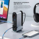 USB-хаб Baseus UnionJoy 17-Port Triple-Display  Docking Station Space Grey（USB-C to HDMI4K@60Hz*2+DP4K@60Hz*1+USB3.0*3+USB-C3.0*2+USB2.0*2+PD*1+PC*1+ (B00532304811-00)