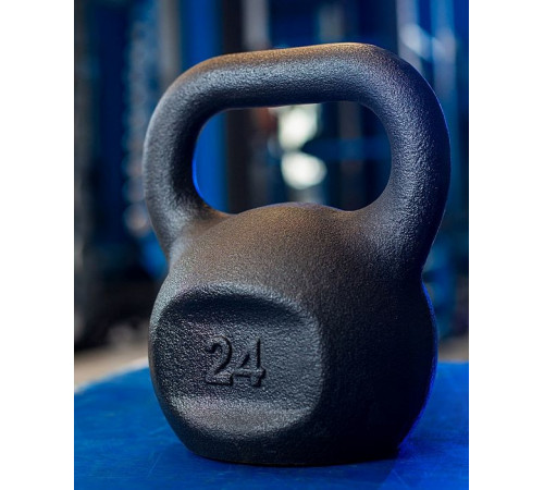 Гиря чугунная RN-SPORT 24 кг металлическая, черная