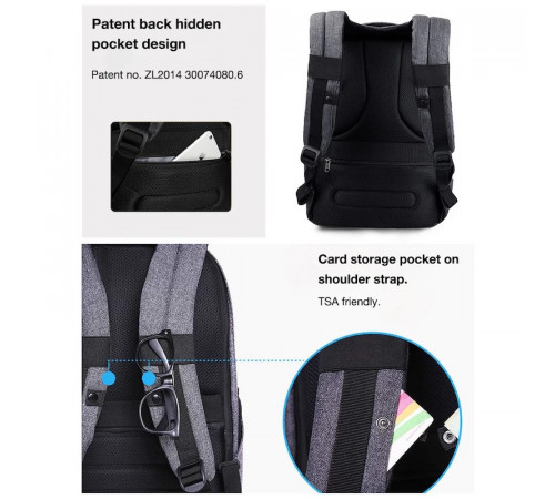 Рюкзак Tigernu T-B3237U 16" Grey (T-B3237U)