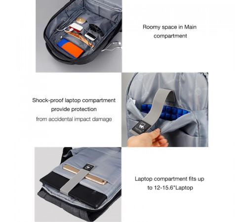 Рюкзак Tigernu T-B3237U 16" Grey (T-B3237U)