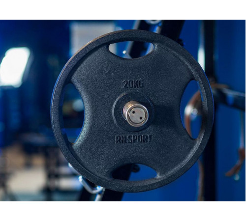Блин RN-Sport 20 кг Ø51 мм для штанги с Quatro хватом. Черный