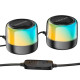 Портативна колонка BOROFONE BP12 Colorful BT wired 2-in-1 computer speaker, 5W*2, Black (6974443387179)