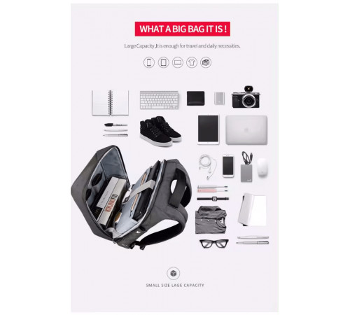 Рюкзак Tigernu T-B3361 15.6" Grey (T-B3361G)