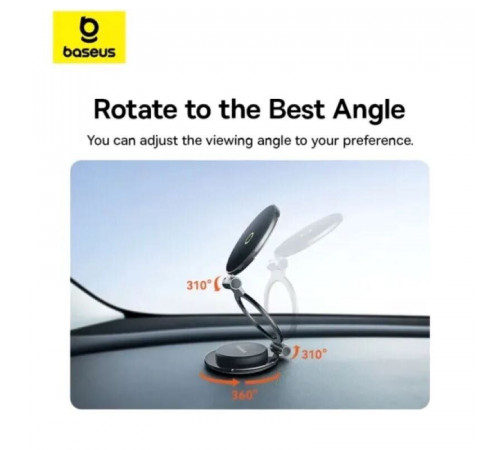 Автотримач для телефона Baseus MagPro Series II Magnetic Car Mount Stick-on Version Cosmic Black (C40172900121-00)