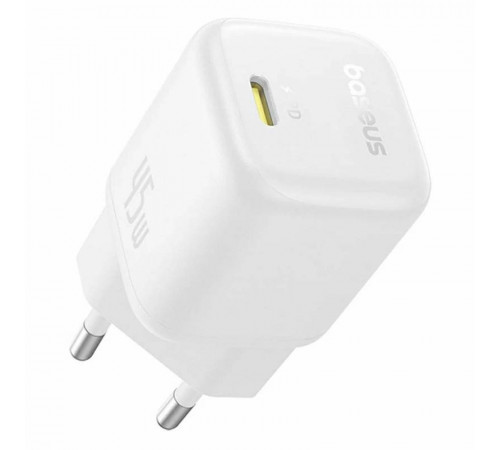 Мережевий зарядний пристрій Baseus PicoGo GaN Fast Charger 1C 45W EU Moon White (P10176800213-00)