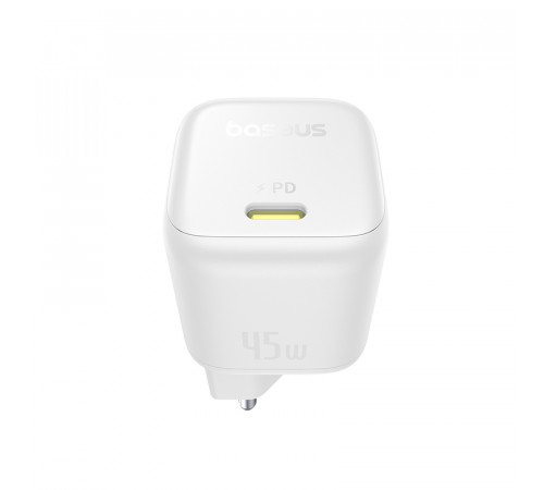 Мережевий зарядний пристрій Baseus PicoGo GaN Fast Charger 1C 45W EU Moon White (P10176800213-00)