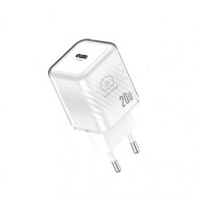 Мережевий зарядний пристрій WUW-C225 20W Gan Charger USB C white (C225)