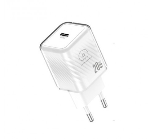 Мережевий зарядний пристрій WUW-C225 20W Gan Charger USB C white (C225)