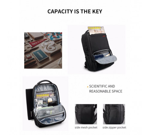 Рюкзак Tigernu T-B3319 15.6" Silver grey (T-B3319)