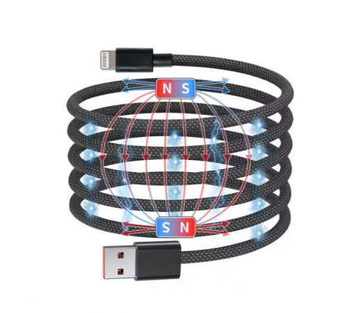 Кабель NN SN3 Magnetic Usb lightning 1m 100W black (NNSN3)