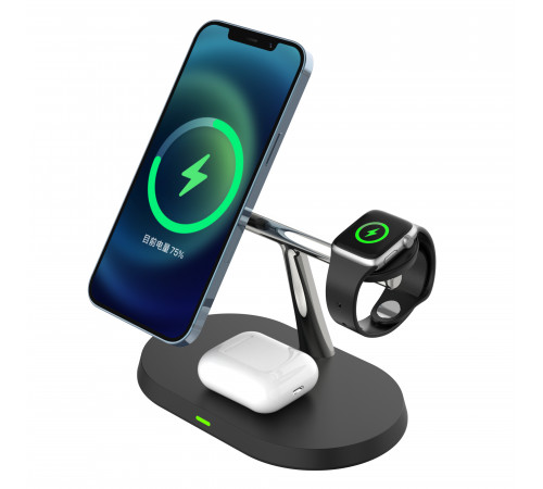 Бездротовий мультизарядний пристрій NN Z-10 black 15W ( 3 in 1) (NNZ10)