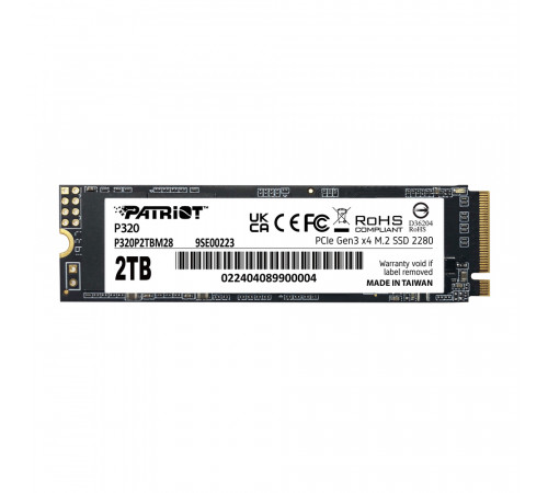 Накопичувач SSD M.2 Patriot P320 2TB NVMe 2280 Gen3.0 x4 3D TLC (P320P2TBM28)
