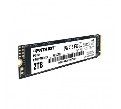Накопичувач SSD M.2 Patriot P320 2TB NVMe 2280 Gen3.0 x4 3D TLC (P320P2TBM28)