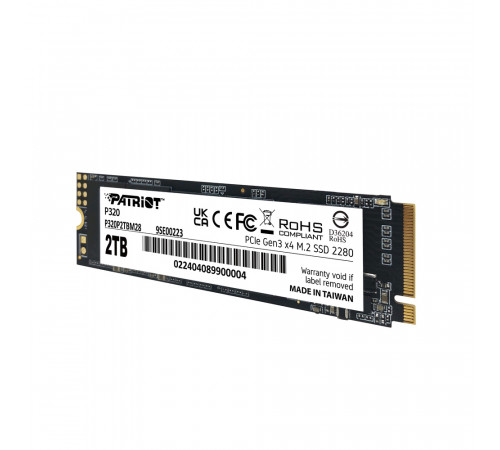 Накопичувач SSD M.2 Patriot P320 2TB NVMe 2280 Gen3.0 x4 3D TLC (P320P2TBM28)
