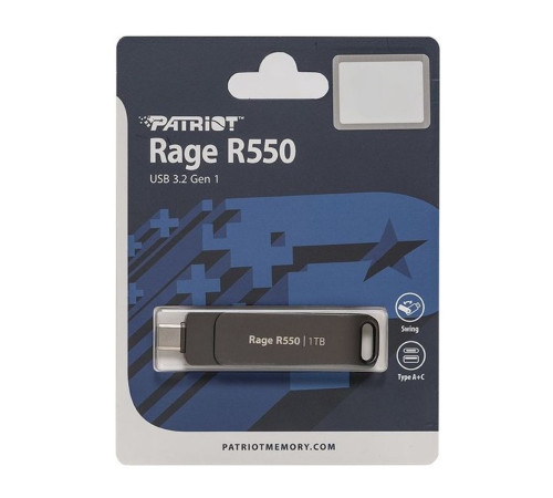 Флеш-накопичувач Patriot USB 3.2 Gen 1 Rage R550 1TB Type-A+C (PE1TR550DSAD)