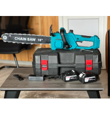 Акумуляторна ланцюгова пилка , 16 дюймів, 2500 Вт, 2 акумулятори  40-7 (2)(4)