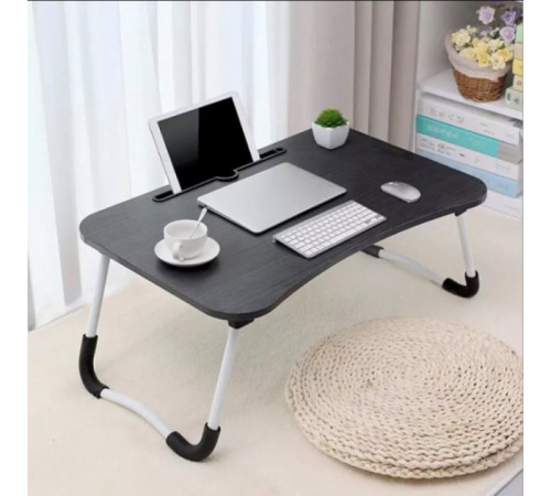 Портативный складной столик для ноутбука Memos DISK  Черный и бежевый  	536  (10)