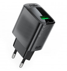 Мережевий зарядний пристрій ACEFAST A90 QC18W GaN single USB-A charger (EU) Black (6974316283249)