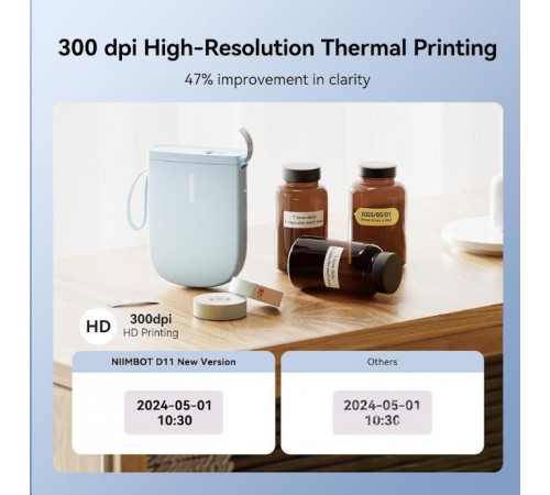 Термопринтер для друку наклейок NIIMBOT D11_H Blue (1AA57331612)