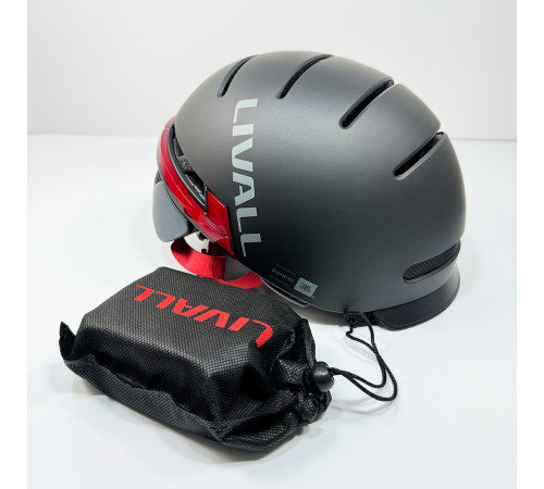 Захисний шолом Livall BH51M NSO (L) Black (57-61см), акустика JBL, мікрофон, сигнали поворотів та стопів, додаток, пульт BR80, застібка, Bluetooth (LIV-JB51MN-5312)